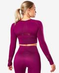 ICIW Dynamic Seamless Long Sleeve Crop Top Mulberry