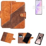 Mobile Phone Sleeve for Oppo A77 5G Wallet Case Cover Smarthphone Braun 