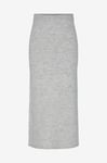 pieces - Kjol pcMikela MW Ankle Slit Knit Skirt M - Grå