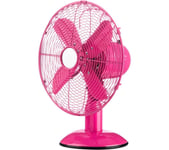 INTERIORS by Premier Portable 12" Desk Fan - Hot Pink, Pink