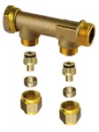 Uponor aqua plus manifold male swivel wtr pex dr 3/4mt/sn 2x15c/c50mm