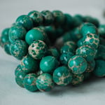Quality Imperial Jasper Green (dyed) Gemstone Round Beads - 4mm 6mm 8mm 10mm