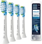 4x White Philips Sonicare C3 Optimal Premium Plaque Brush Head -Sonic Toothbrush