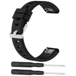 Garmin Fenix 5/Forerunner 935/Approach S60 etc. Klockarmband i silikon - Svart