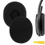 Geekria QuickFit Foam Replacement Ear Pads for Logitech H800 Headphones Earpads, Headset Ear Cushion Repair Parts (Black)