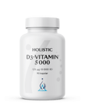 Holistic D vitamin 5000 IE (viktigt för de flesta, immunsystem, ben, muskler etc) 90 kapsl