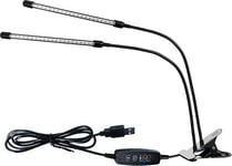 Blås Bordslampa 71-300# Stående Växtodlingslampa Med Klämma Dubbel