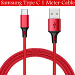 1 M Type C Charging Cable For Samsung S8 S9 S10+ S20+ Fast Charger Lead USB-C UK