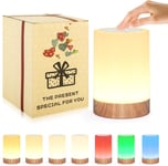 UNIFUN Table Lamp, Touch Sensor Bedside Lamps, Dimmable Warm White & Color RGB