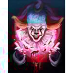 Diamond Painting / Diamantmålning - 30x40cm - Clown multifärg