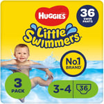 Huggies Little Swimmers, Swim Nappies - Size 3-4, 36 Baby Swim Pants 