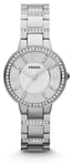 Fossil ES3282 Women's Virginia | Silver Dial | Crystal Set Watch