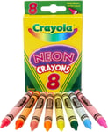 8x Crayola Neon Crayons Arts And Crafts School Home Stationery