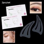 2pcs/set Contour Makeup Template Face Stencil Eyeliner E Onesize