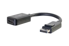 C2G 8in DisplayPort to HDMI Adapter - DP to HDMI Adapter - 1080p - Black - M/F - videoadapter - DisplayPort / HDMI - 20.3 cm