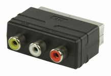 Glaxio SCART / RCA input adapter SCART male to 3x RCA female black