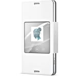 GENUINE SONY XPERIA Z3 COMPACT SCR26 STYLE COVER WINDOW VIEW CASE | WHITE