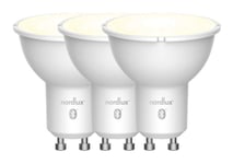 Nordlux 2270031000 4.8w LED GU10 Bulb, 3-pack, dimmable, 420lm, 36° beam, smart