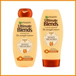 Garnier Ultimate Blends Honey Treasures Shampoo & Conditioner Set | Strengthenin