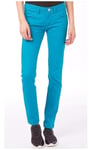 Adidas NEO Skinny Jeans W30 L32 Lt Aqua Blue Low Rise Pockets Stretch Cotton NWT