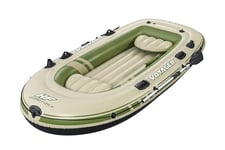 Bestway | Hydro-Force Voyager X3 Inflatable Raft Set| Inflatable Boat with Hand Pump, Oars, Seats, Gear Pouch, Carry Bag | Three-Seater | Ideal for Fishing