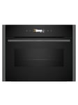 NEFF N90 C24MR21G0B Compact Oven with Microwave Function, 3.7" Full Touch Display, Soft Close and Soft Opening, 60 x 45cm