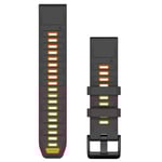 Garmin QuickFit® 22 Armband (Silicone) One Size Unisex Svart/Orange - Perfekt tillbehör för löpare