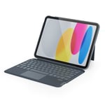 iPad 10.2" (2021 / 2020 / 2019) Epico Keyboard Fodral - Engelsk Layout - Grå