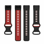 Twin urheilu kellon ranneke Fitbit Charge 6 - Musta/punainen