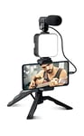 Mobility Lab - ML305578 - Kit Vlogging - Trépied spécial ou poignée - Support Smartphone Universel - Lumière vidéo - Microphone et télécommande Bluetooth - Parfait pour Vos vidéo tiktok/straming.