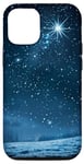 Coque pour iPhone 14 Pro Étoiles Minuit Hiver Neige Étoiles Nature Forêt