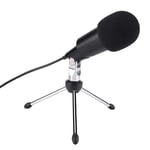 awstroe Microphone PC Microphone à Capacité Filaire USB/Jack 3,5 mm Micro Portable avec Support de Choc Microphone d'enregistrement de Conférence pour Réunion/Maison/Fête(#USB)
