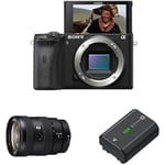 Sony Alpha 6600 | APS-C mirrorless camera + Travel kit including: E 16-55mm F2.8 G Lens and Rechargable Battery Pack
