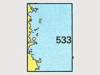 Sjökort Nr 533 Lövgrunds Rabbar-Söderhamn-Hällgrund