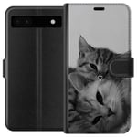 Google Pixel 6a Plånboksfodral Katt Hjärta