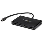 StarTech.com 4-Port Multi Monitor Adapter - Mini DisplayPort to DisplayPort MST Hub - 4x 1080p - Video Splitter for Extended Desktop Mode on Windows PCs Only - mDP to Quad DP Monitors (MSTMDP124DP)