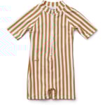 Liewood UV-dräkt/jumpsuit Max Swim stl 56/62, stripe mustard
