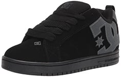 DC Men's Court Graffik Casual Low Top Skate Shoe Sneaker, Black/Grey/Black, 8 UK