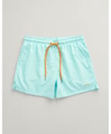 Gant Mens Regular Fit Swim Shorts - Turquoise - Size Large