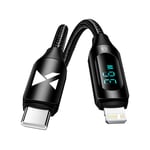 Wozinsky USB-C till Lightning kabel 36W, 2m - Svart