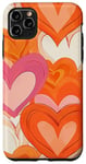Coque pour iPhone 11 Pro Max Colorful Hearts Pattern Love Phone Cover
