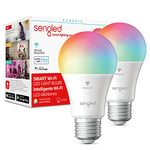 Sengled LED Alexa Light Bulb E27 Multicolor, Smart Bulbs That Work with Alexa Google Assistant IFTTT, Alexa Colour Changing Light Bulb, WiFi Light Bulb Dimmable 7.8W 806LM, Energy Efficient, 2 Pack
