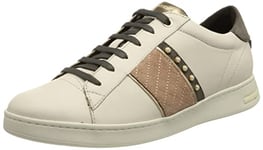 Geox Femme D Jaysen D Sneakers, Off White/Dk Grey, 40 EU