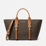 MICHAEL Michael Kors Women's Moore Small Satchel Bag - Brown/Acorn