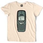 Teetown - T Shirt Homme - Nokia 3310 - Retro 90s Game Snake Vintage Indestructible Phone Telephone Oldschool - 100% Coton Bio