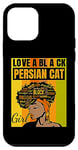 iPhone 12 mini Black Independence Day - Love a Black Persian Cat Girl Case