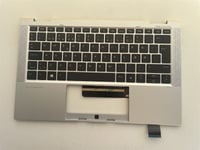 For HP EliteBook x360 1030 G7 M16982-081 Palmrest Top Cover Keyboard Danish NEW