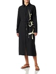 Triumph Women's Thermal MyWear Maxi Dress Bathrobe, Black Combination, 14