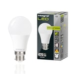 Integral Ampoule E27 LED GLS B22 non dimmable à double capteur crépusculaire - Blanc chaud 2700K, 470lm, 4,8W (équivalent 40W) - Ampoule exterieur basse consommation & idéale pour l'extérieur