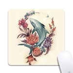 Computer Floral Shark Square Mouse Pad Printed Rubber Desk Accessories Mouse Mat